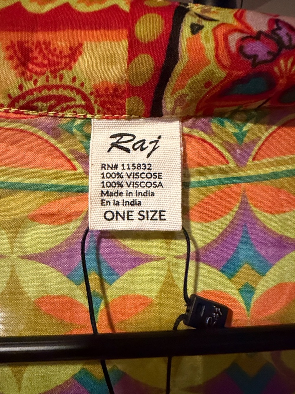 Raj Colorful Geometric & Paisley Print Kimono - Picture 2 of 6
